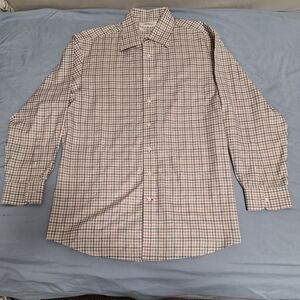 Cremieux 100% Pima Cotton men's button-down shirt size 16.5/33